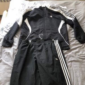 Black striped adidas jumpsuit